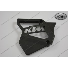 Kettenabdeckung Aluminium gefräst KTM 350/400/600/620 LC4 schwarz beschichtet ab 1991