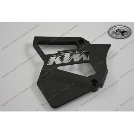 Kettenabdeckung Aluminium gefräst KTM 350/400/600/620 LC4 schwarz beschichtet ab 1991