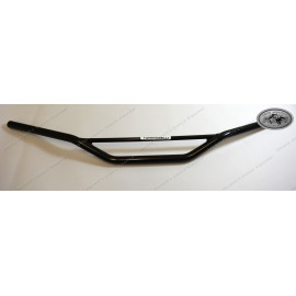 Steel Handlebar black Tommaselli Motocross low/middle high, ca. 80mm height and 880mm width with TUV