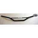 Steel Handlebar black Tommaselli Motocross low/middle high, ca. 80mm height and 880mm width with TUV