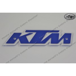 KTM Gas Tank Decal translucent Plastic with blue sticker, length 170mm, distance of mounting holes 127mm, sold each piece